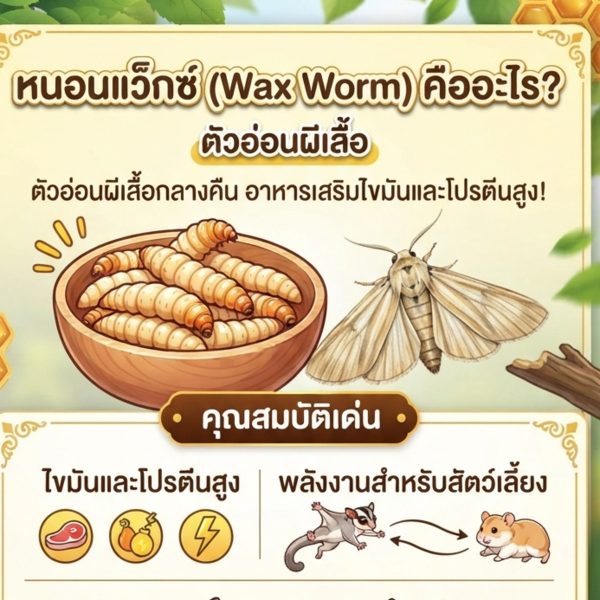 หนอนน้ำผึ้ง (Wax Worm)