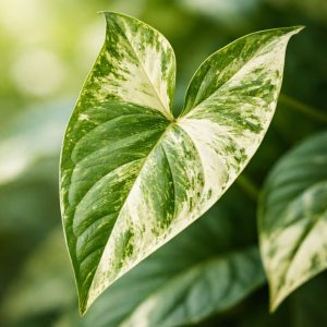 ใบเงินไหลมา รูปหัวลูกศร โคนใบเว้าลึก