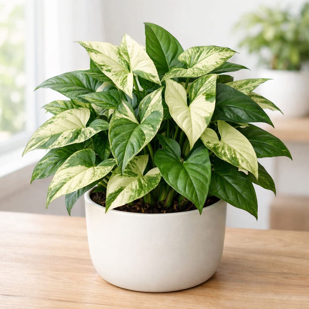 ต้นเงินไหลมา ใบรูปหัวลูกศร ไม้มงคลเสริมโชคลาภ