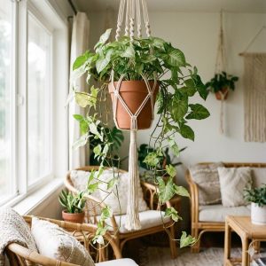 เงินไหลมาในกระถางแขวน ห้อยระย้า