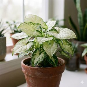 เงินไหลมาไวท์บัตเตอร์ฟลาย ใบขาว-เขียว